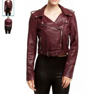 Romeo & Juliet All Season Faux Leather Moto Jacket